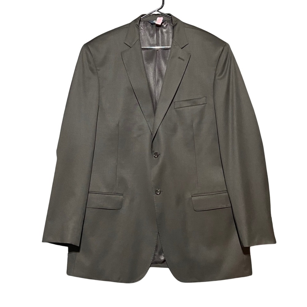 Pronto Uomo Platinum Men's Brown Wool Two Button‎ Suit Jacket Blazer 46 X-Long